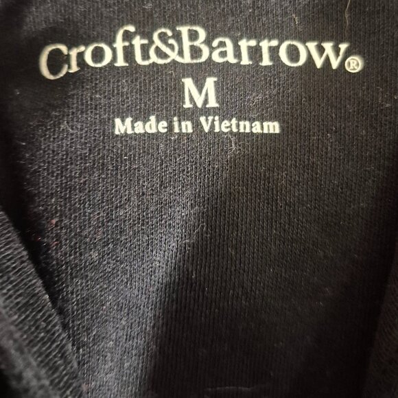 CROFT & BARROW cardigan sweater, open front, Black in size Medium - Picture 12 of 12